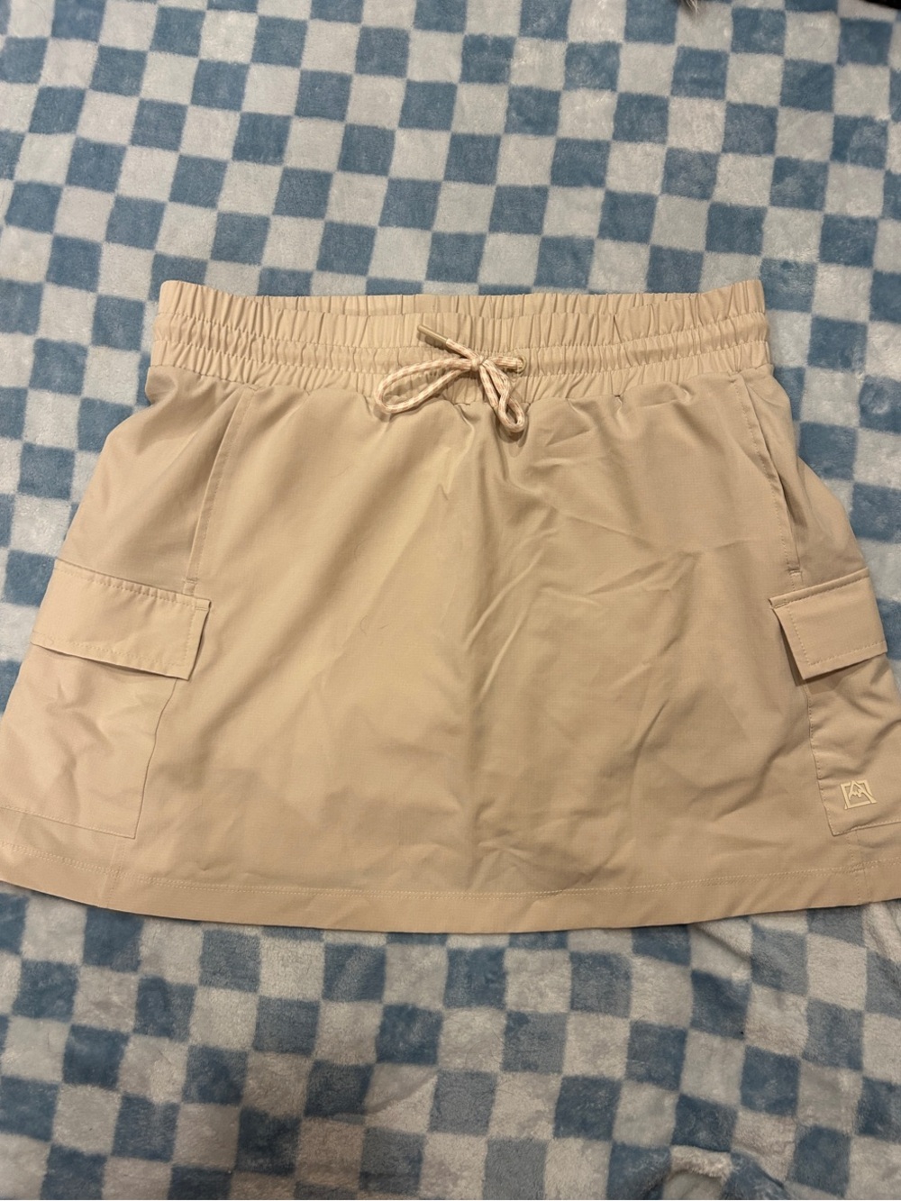 Avalanche Beige Cargo Skort with Drawstring Waist